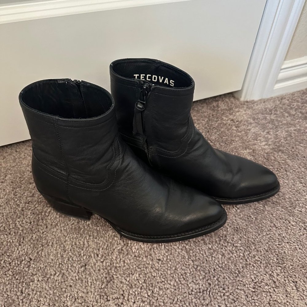 Tecovas Jenny Midnight Black Bootie Size 7